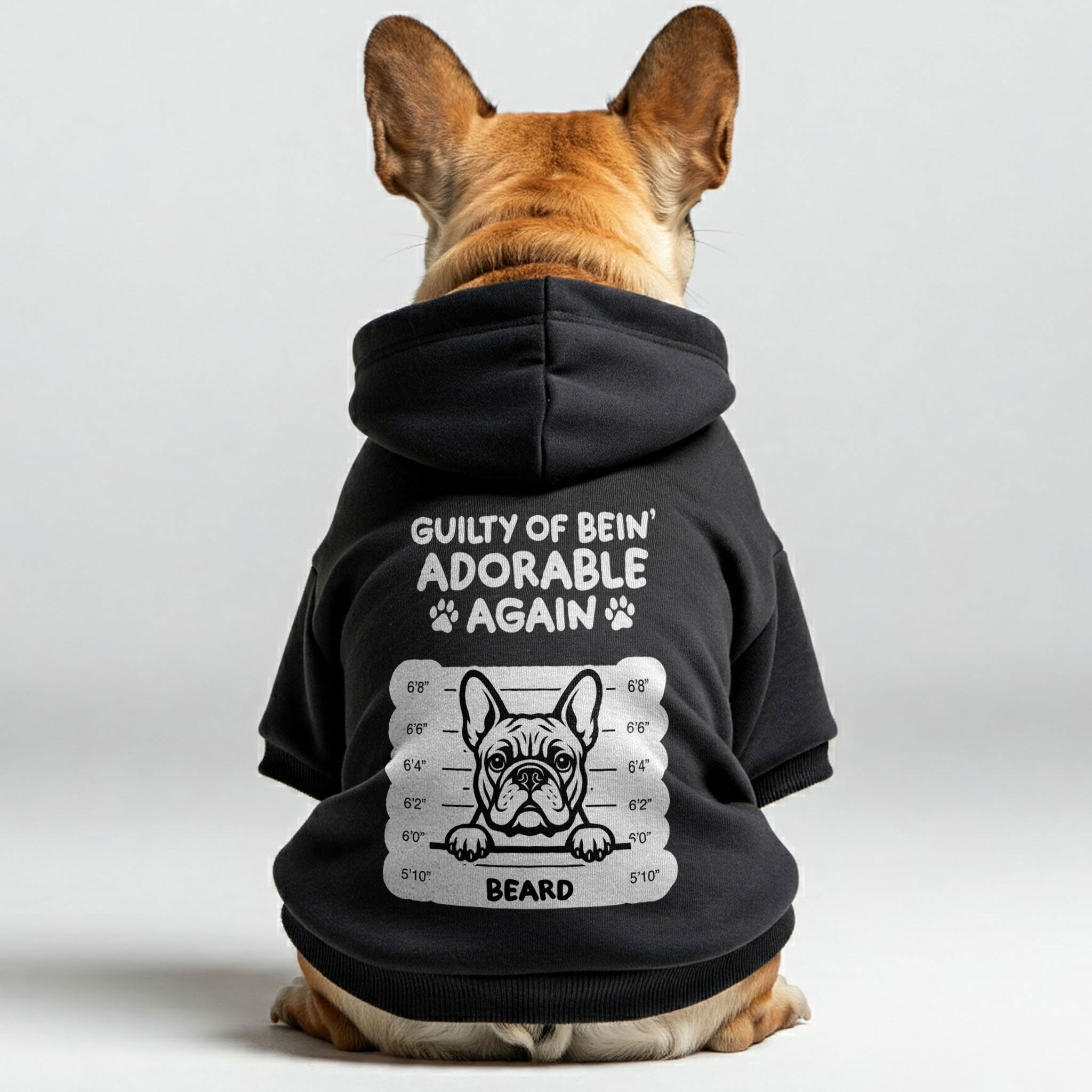 Guilty of bein’ adorable - personalized hoodie with your dog’s name and breed – dog hoodie – dog clothes