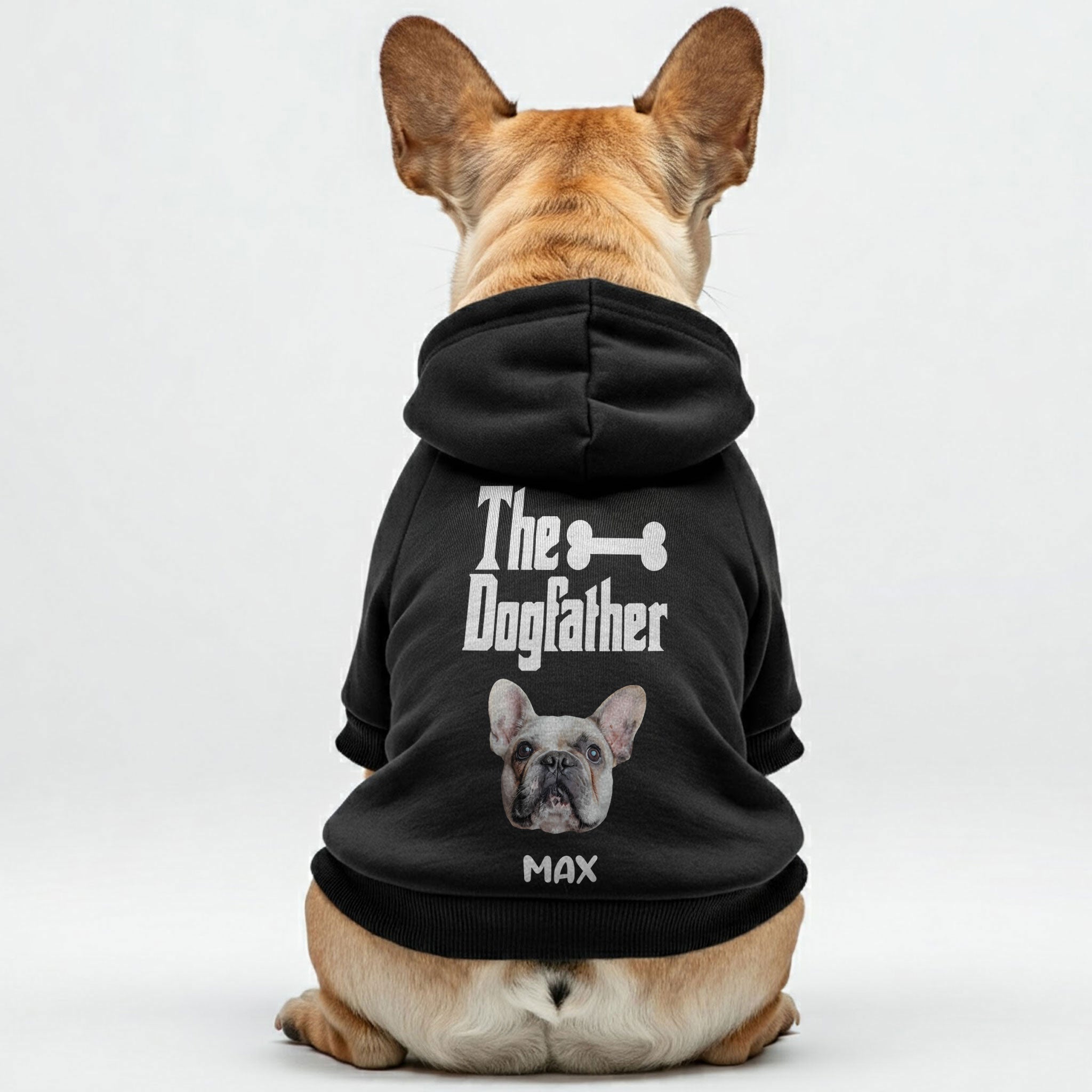 The Dogfather - Personalized hoodie with your dog's name and face or a clipart of its breed– dog hoodie – dog clothes