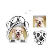 Personalized Photo Charm – Custom Silver Bead for Bracelets