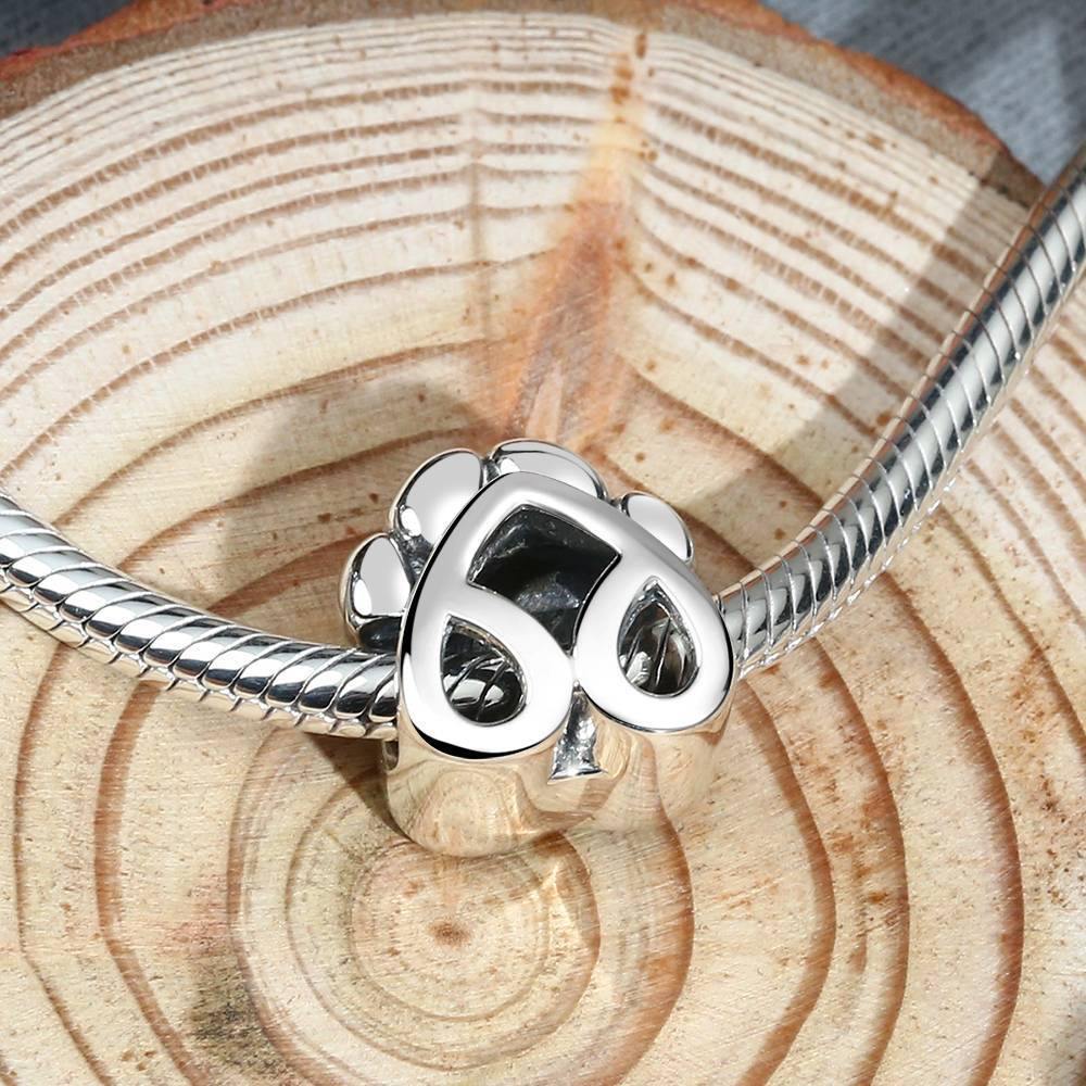 Personalized Photo Charm – Custom Silver Bead for Bracelets