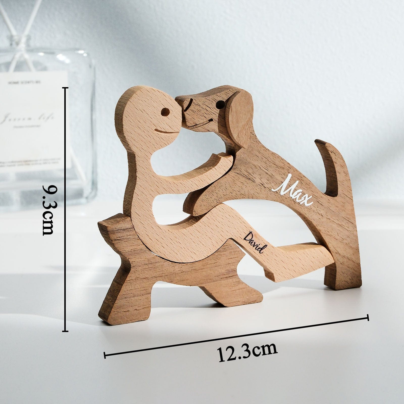 Personalized Wooden Dog Decoration – Custom Engraved Gift for Pet Lovers