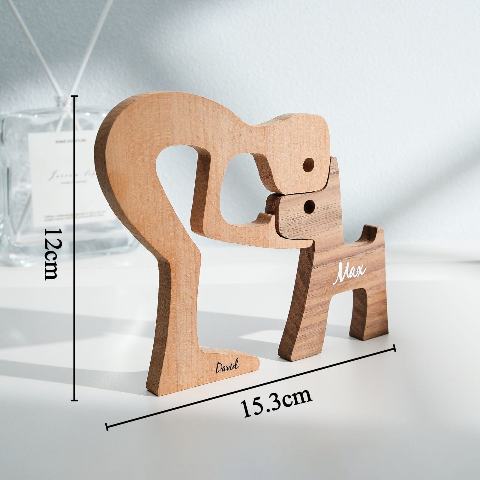 Personalized Wooden Dog Decoration – Custom Engraved Gift for Pet Lovers