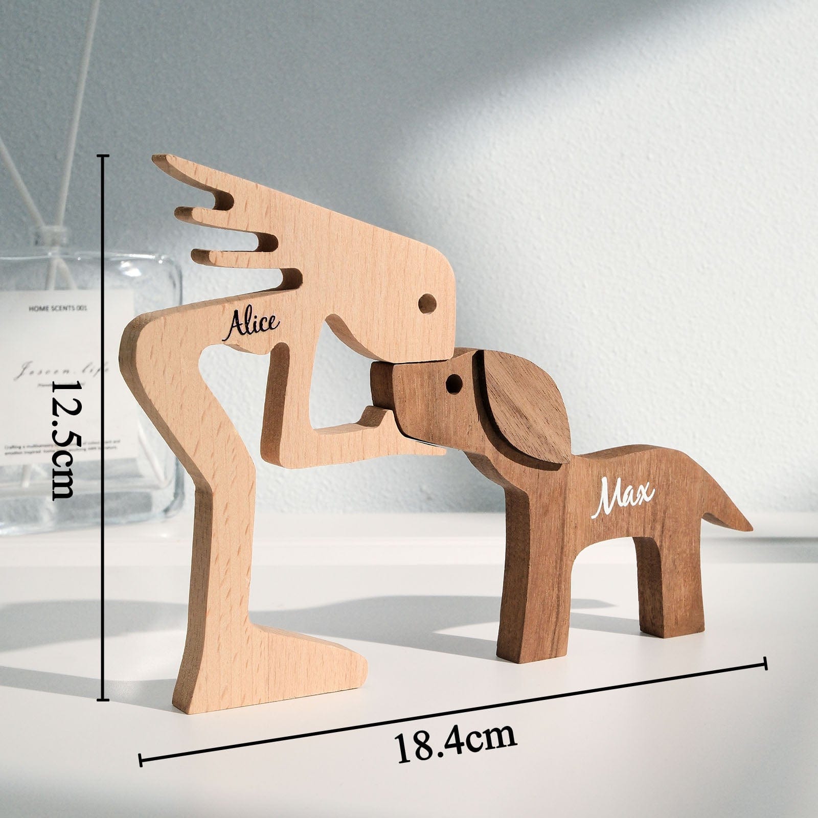 Personalized Wooden Dog Decoration – Custom Engraved Gift for Pet Lovers