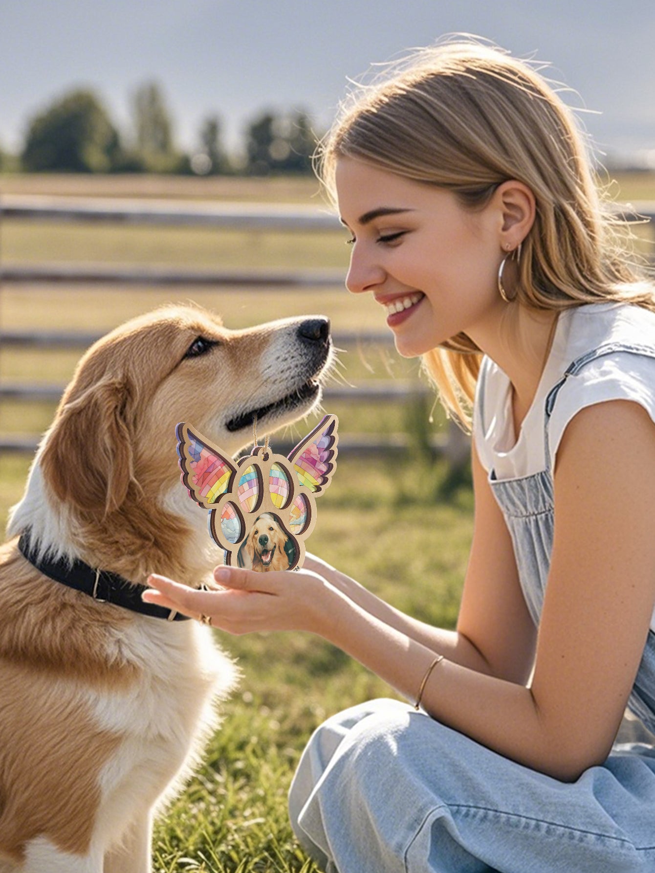 Personalized Dog Memorial Suncatcher Ornament