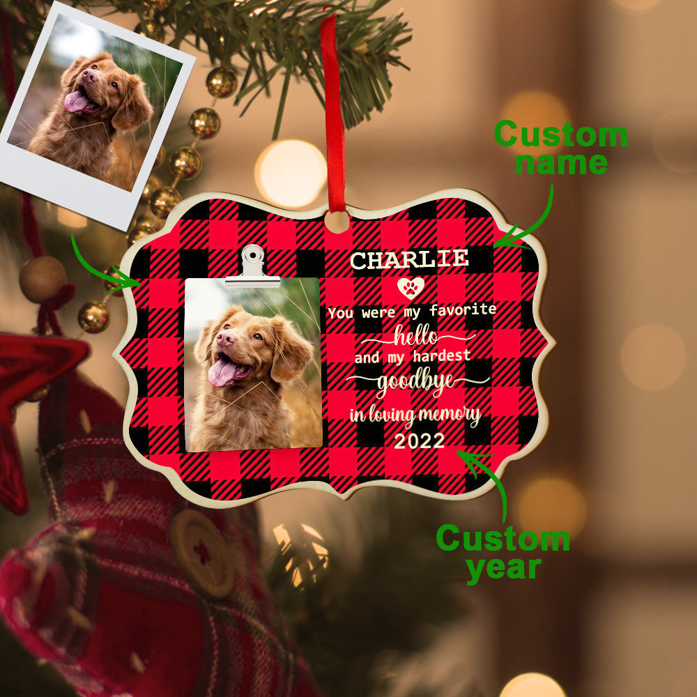 Personalized Dog Wooden Ornament – Custom Christmas & Birthday Gift