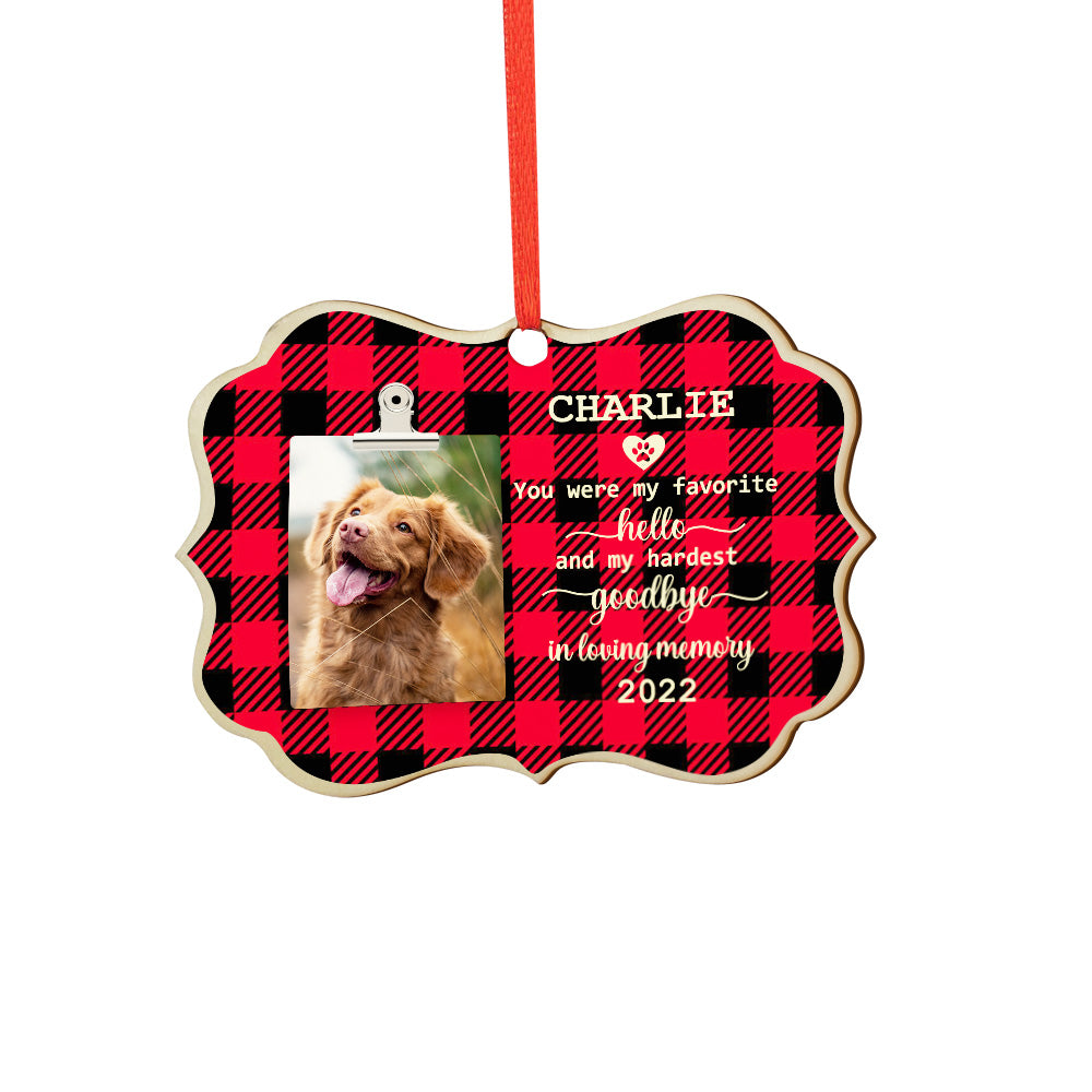 Personalized Dog Wooden Ornament – Custom Christmas & Birthday Gift