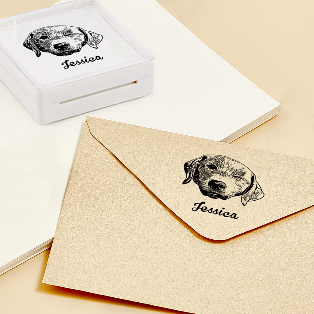 Personalized Face Stamp – Custom Photo Gift for Friends, Family & Dog Lovers