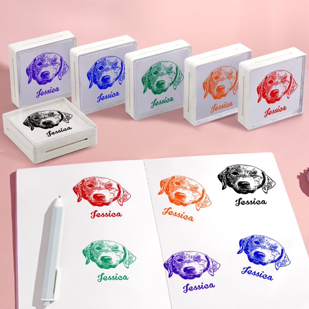 Personalized Face Stamp – Custom Photo Gift for Friends, Family & Dog Lovers