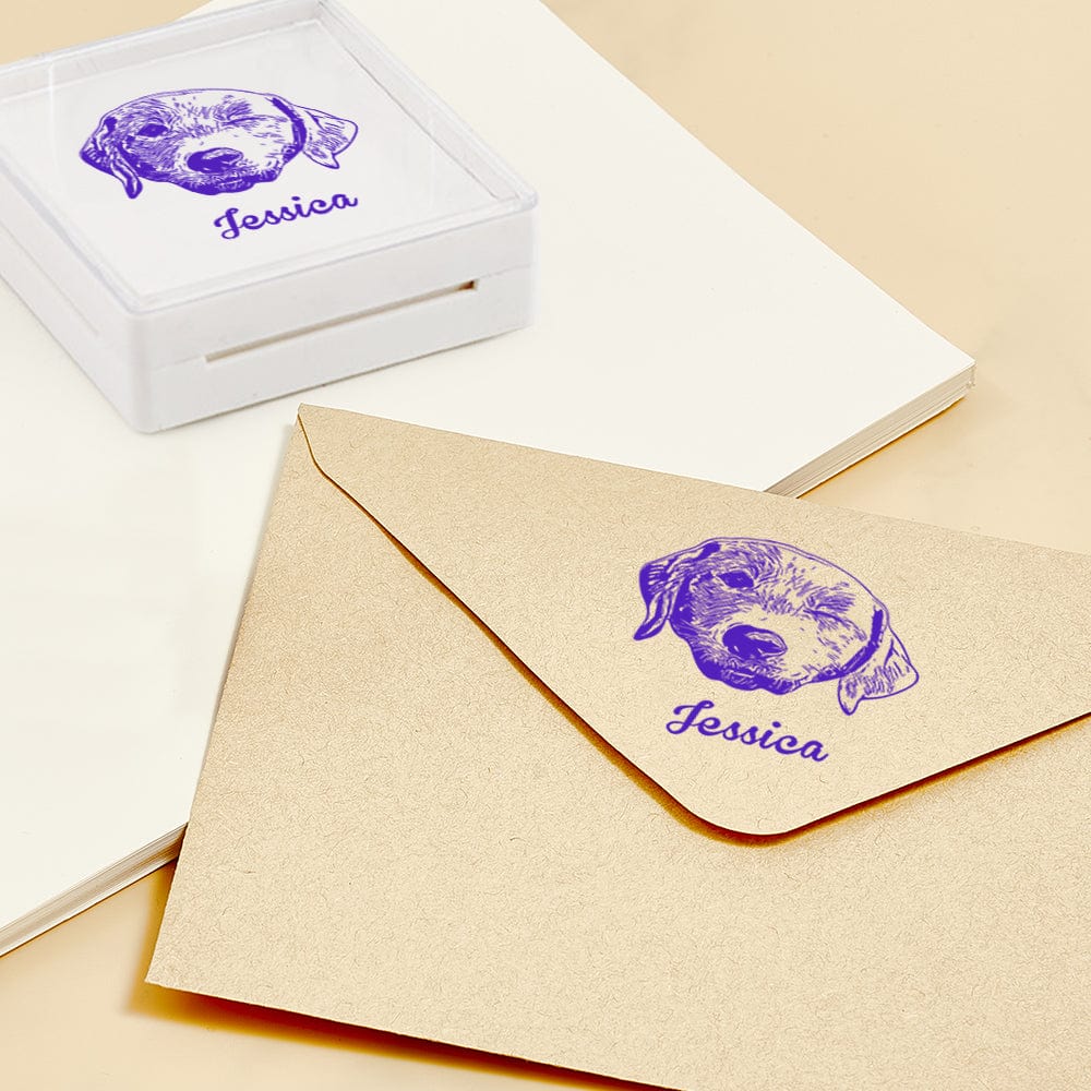 Personalized Face Stamp – Custom Photo Gift for Friends, Family & Dog Lovers