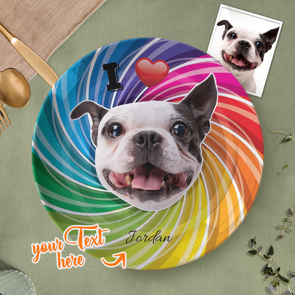 Personalized Ceramic Plate – Custom Dog Lover Gift
