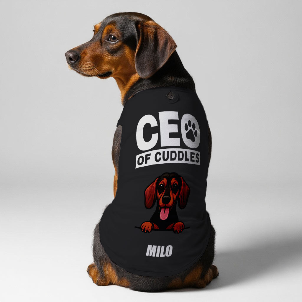 'CEO of cuddles' Personalized dog Shirt