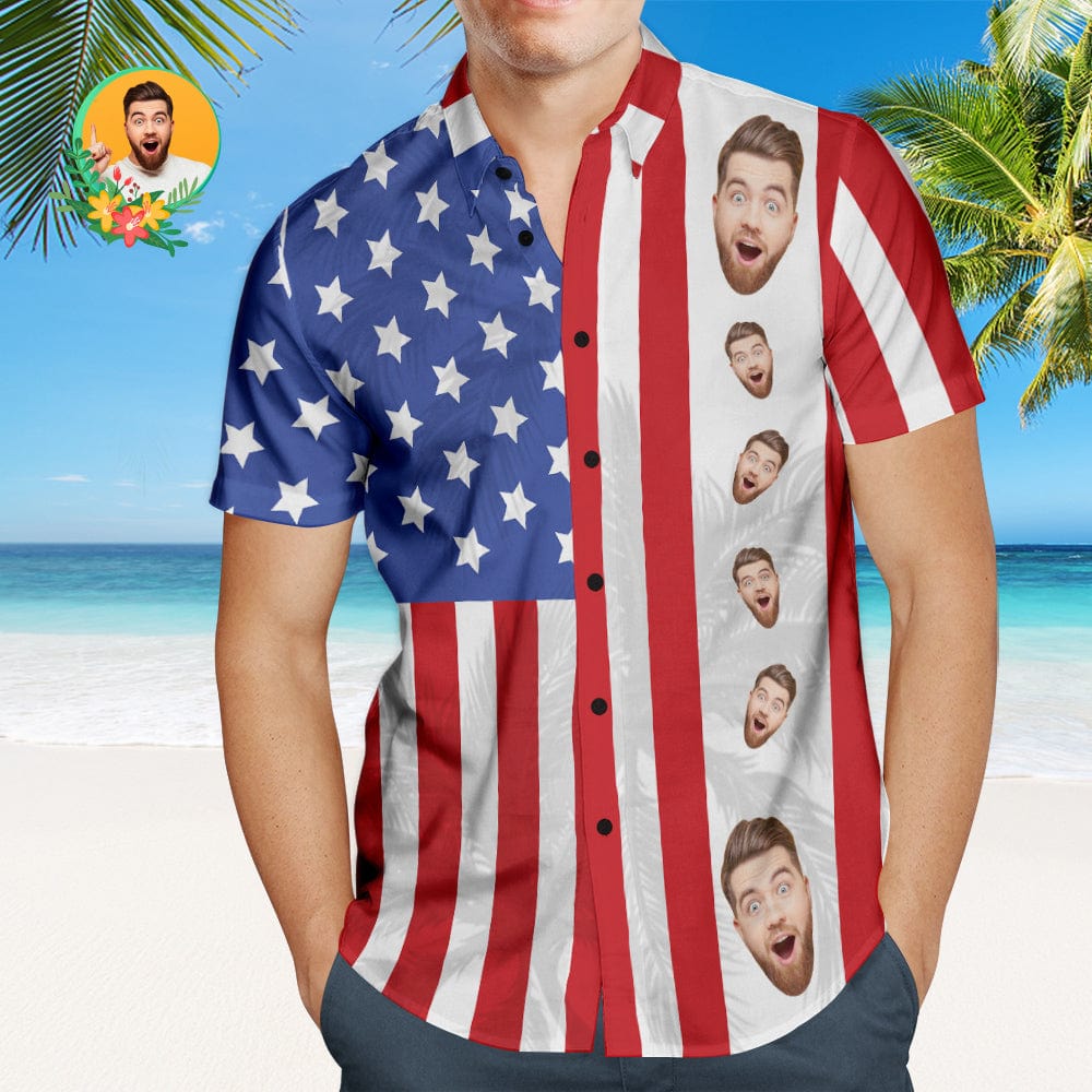 Custom Dog Photo Hawaiian Shirt – Personalized Summer Gift for Dog Lovers