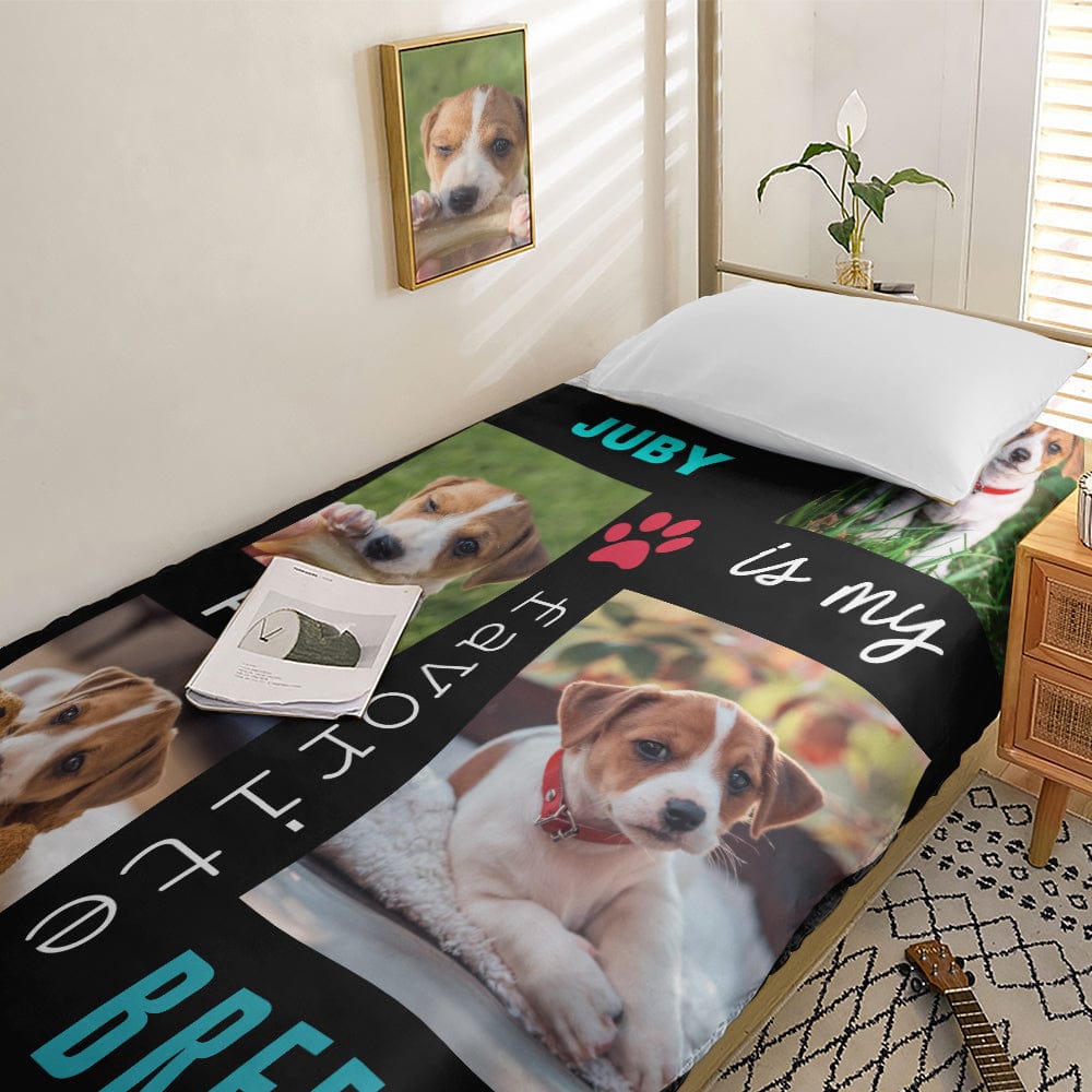 Personalized Dog Photo Duvet Cover – Custom Bedding Gift for All Ages