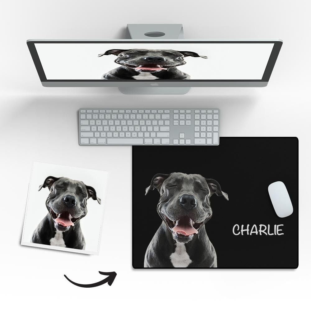 Custom Dog photo Mouse Pad – Comfortable Rubber Base for Office & Gaming