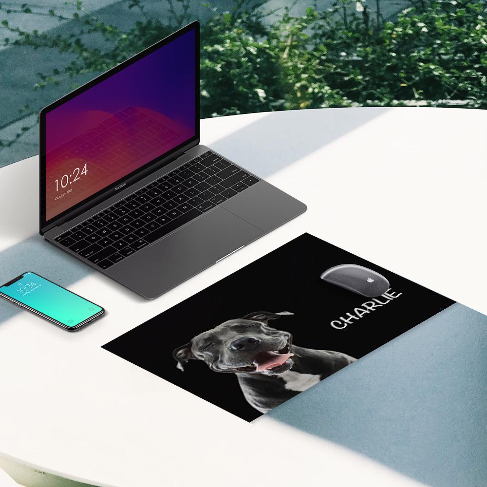 Custom Dog photo Mouse Pad – Comfortable Rubber Base for Office & Gaming