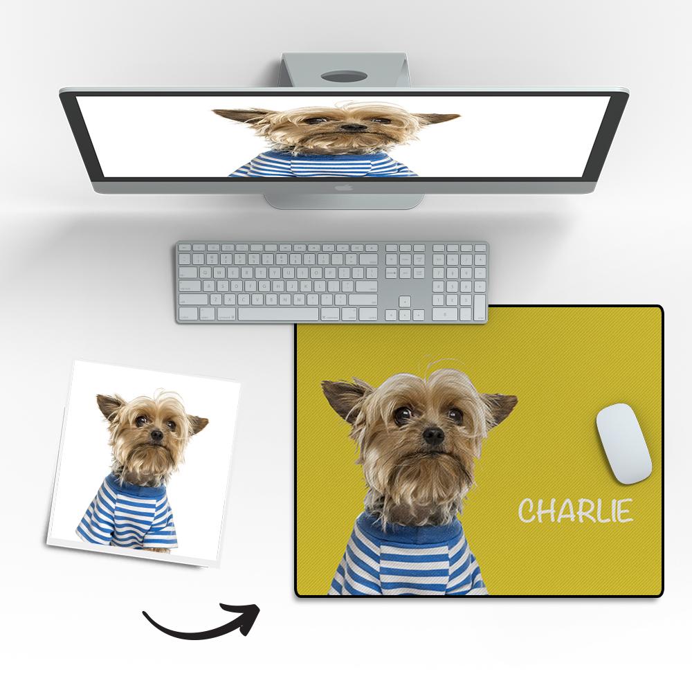 Custom Dog photo Mouse Pad – Comfortable Rubber Base for Office & Gaming
