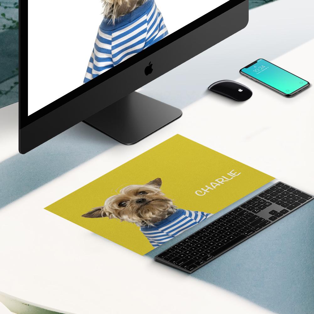 Custom Dog photo Mouse Pad – Comfortable Rubber Base for Office & Gaming