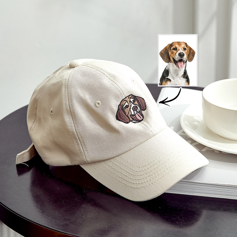 Personalized Dog Portrait Hat – Custom Embroidered Gift for Dog Lovers