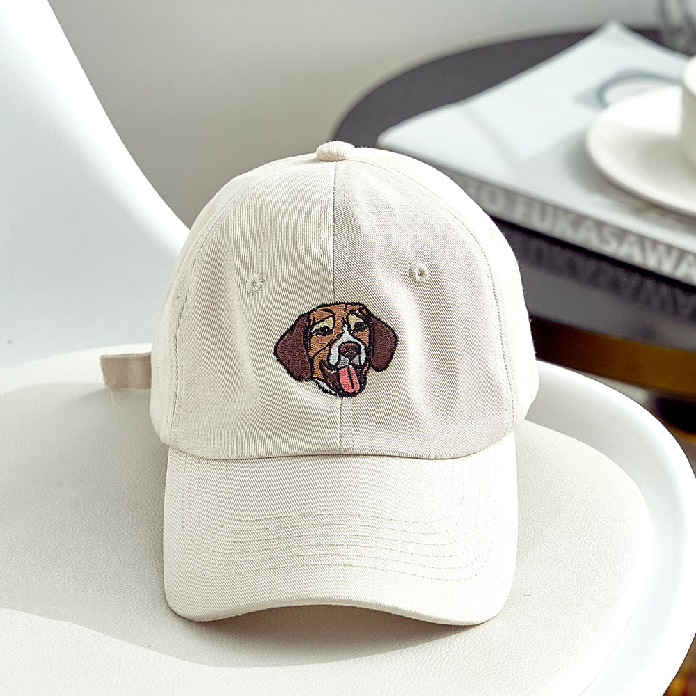 Personalized Dog Portrait Hat – Custom Embroidered Gift for Dog Lovers