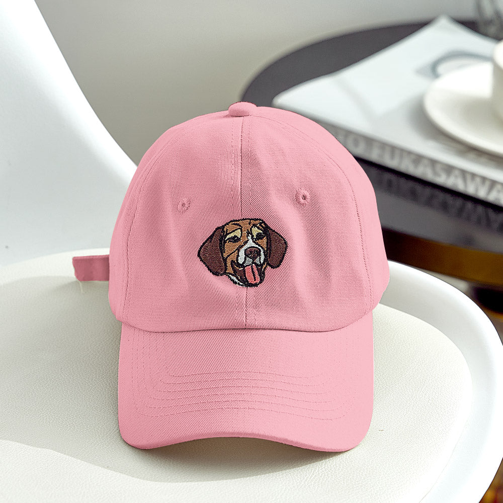 Personalized Dog Portrait Hat – Custom Embroidered Gift for Dog Lovers