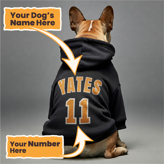 4PUP – Personalized hoodie with your dog name and Number– dog hoodie – dog clothes