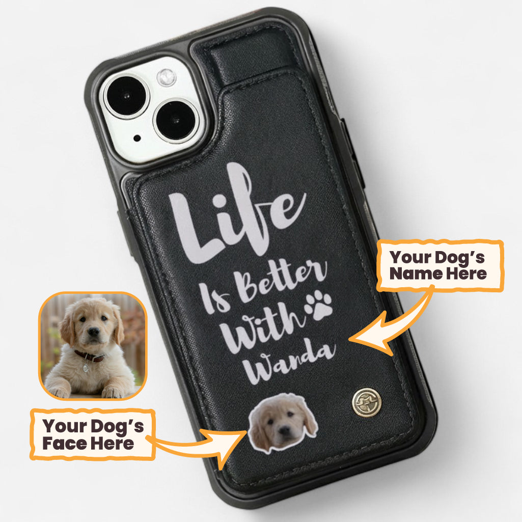 Jenna - Personalized  Leather Wallet Case  for iPhone & Samsung