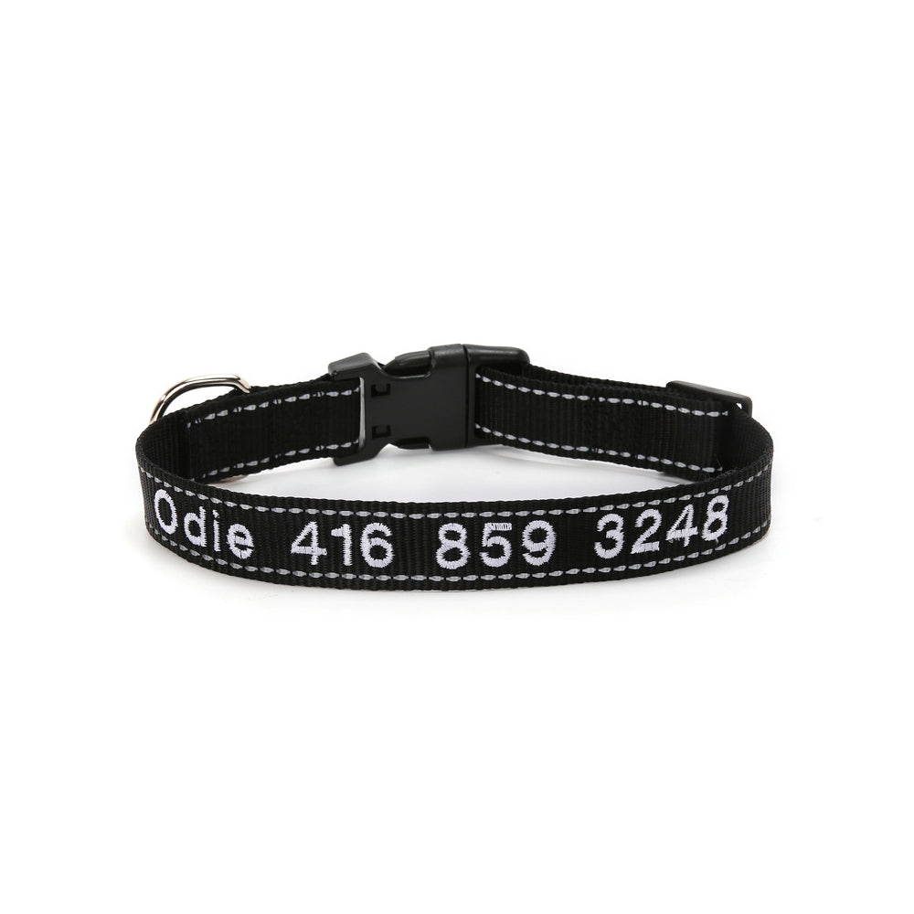 Personalized Dog Collar – Custom Engraved Nylon Pet Collar