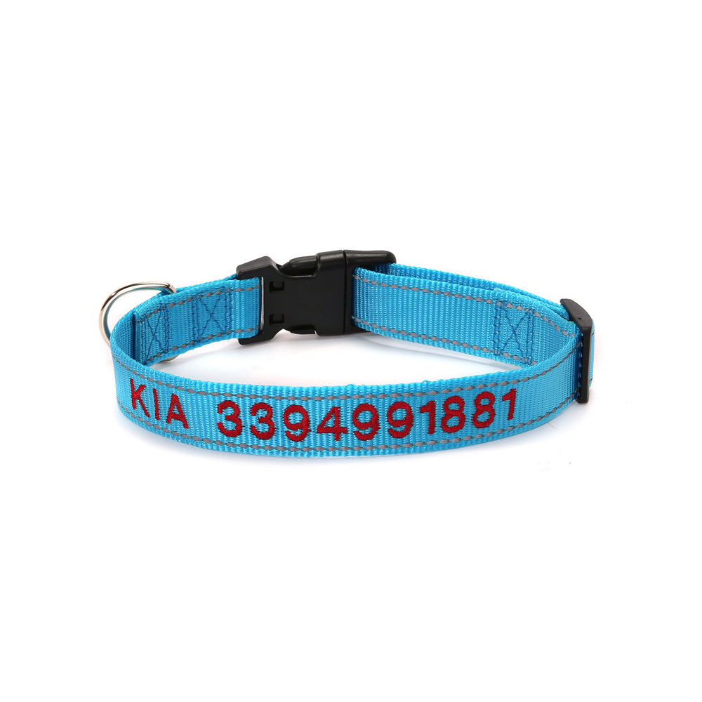 Personalized Dog Collar – Custom Engraved Nylon Pet Collar