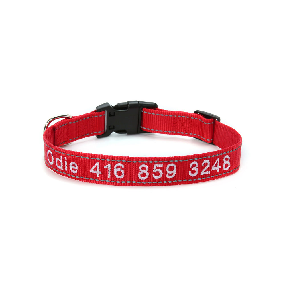 Personalized Dog Collar – Custom Engraved Nylon Pet Collar