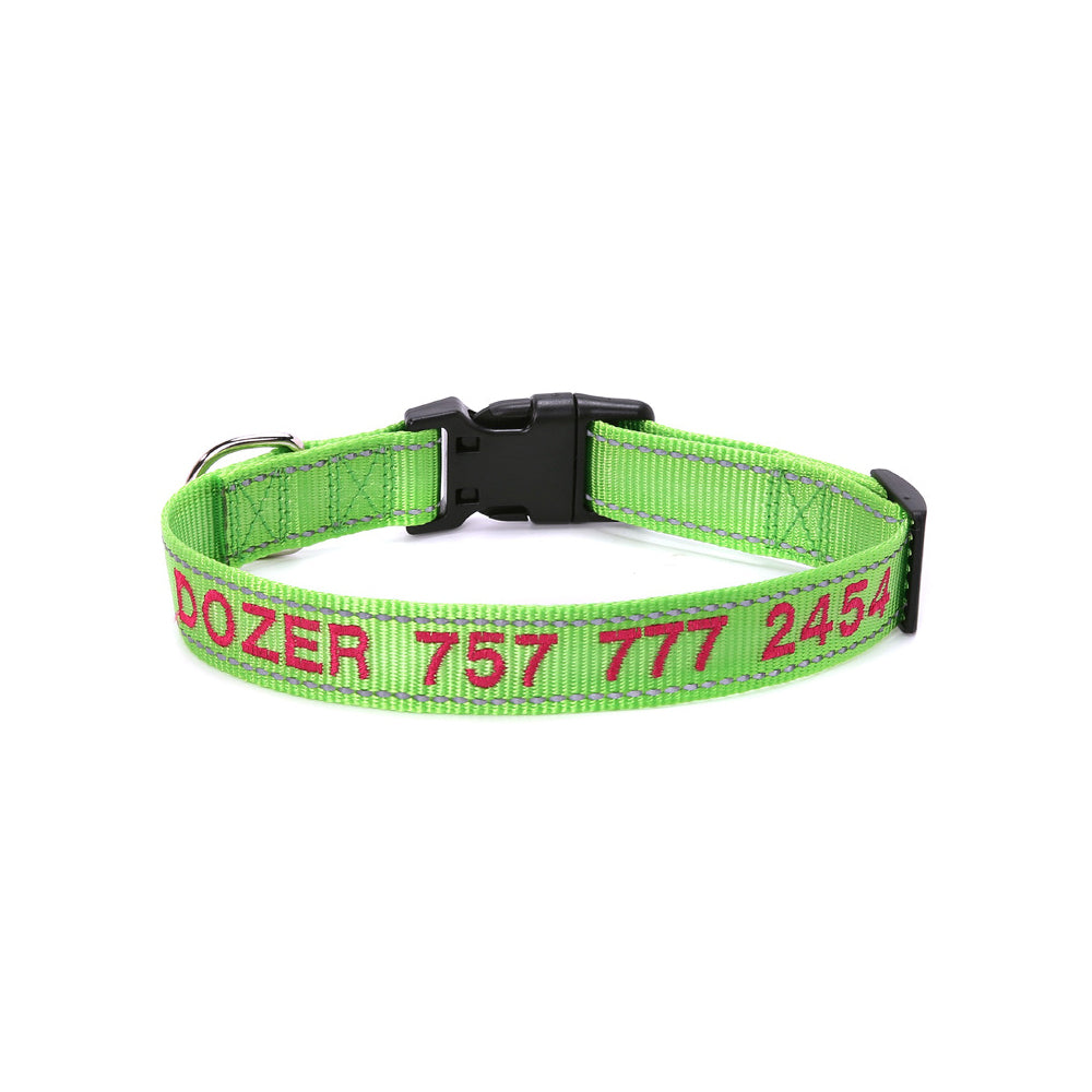 Personalized Dog Collar – Custom Engraved Nylon Pet Collar