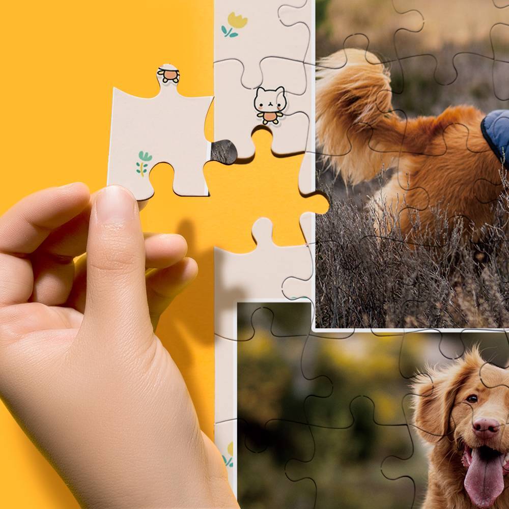 Custom Dog Photo Puzzle – Personalized Jigsaw Gift for Kids & Adults
