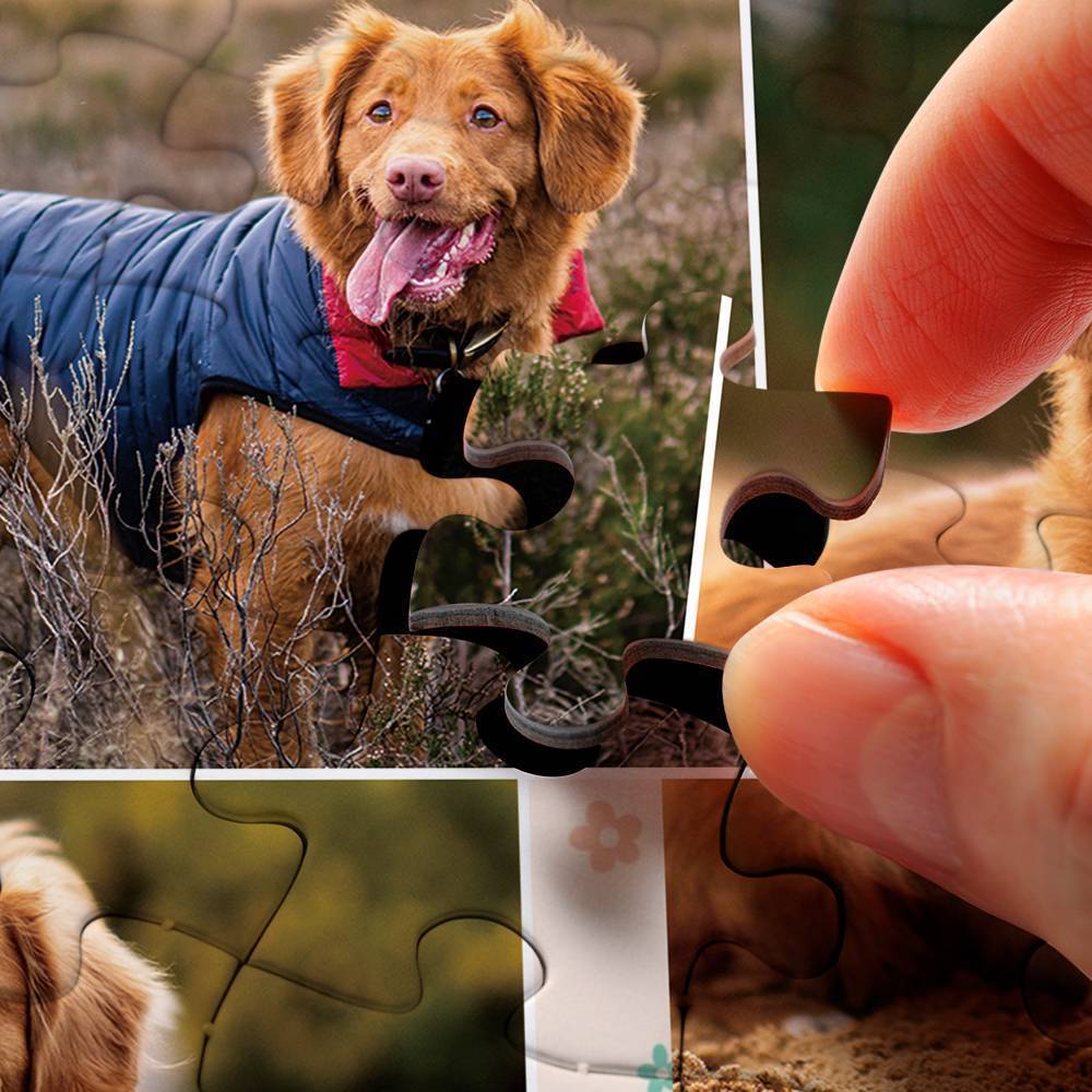 Custom Dog Photo Puzzle – Personalized Jigsaw Gift for Kids & Adults