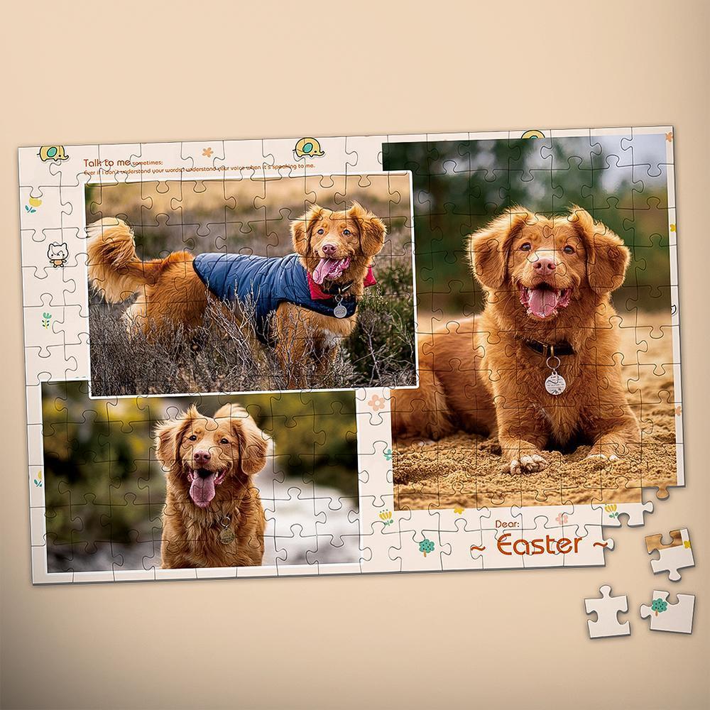 Custom Dog Photo Puzzle – Personalized Jigsaw Gift for Kids & Adults