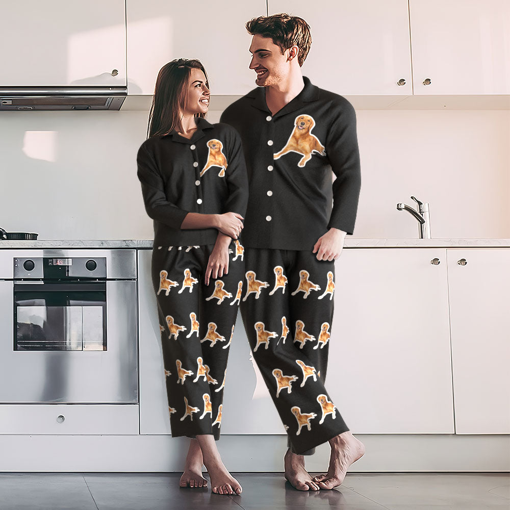 Custom Dog Photo Pajamas – Personalized Unisex Loungewear for Men & Women