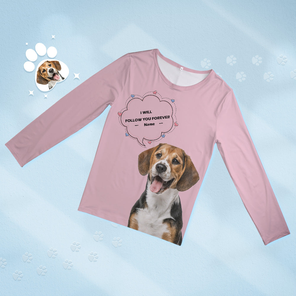 Custom Dog Photo Women’s Pajamas – Personalized Sleepwear Gift