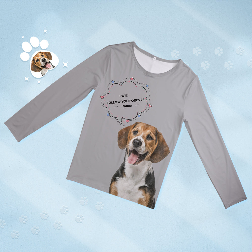 Custom Dog Photo Women’s Pajamas – Personalized Sleepwear Gift