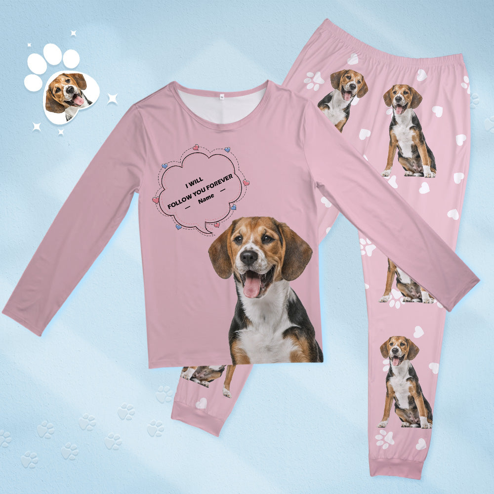 Custom Dog Photo Women’s Pajamas – Personalized Sleepwear Gift