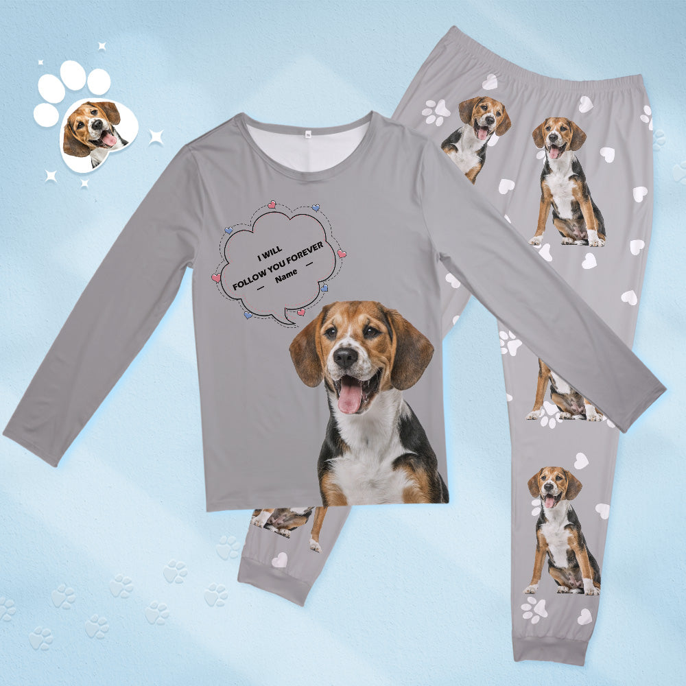 Custom Dog Photo Women’s Pajamas – Personalized Sleepwear Gift