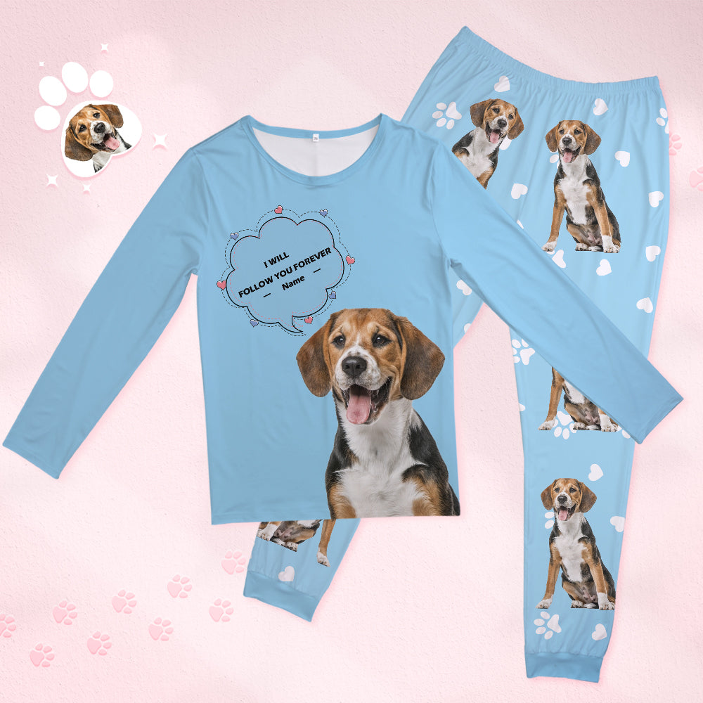 Custom Dog Photo Women’s Pajamas – Personalized Sleepwear Gift
