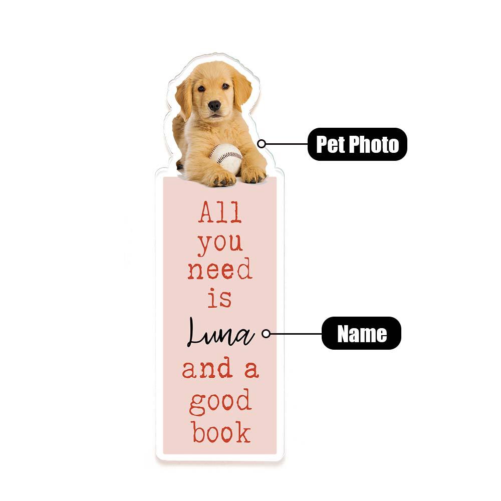 Personalized Acrylic Dog Bookmark – Unique Gift for Dog Lovers
