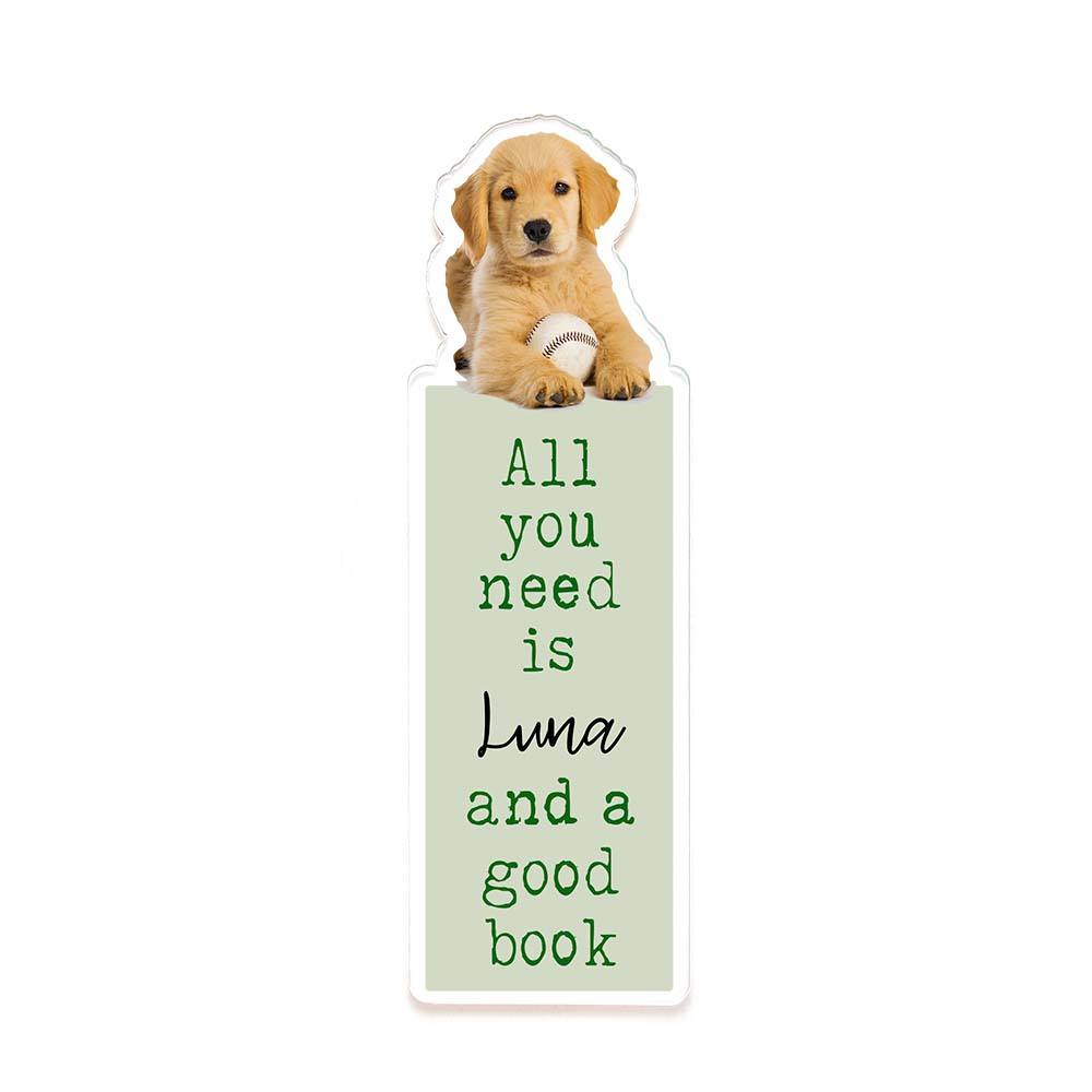 Personalized Acrylic Dog Bookmark – Unique Gift for Dog Lovers