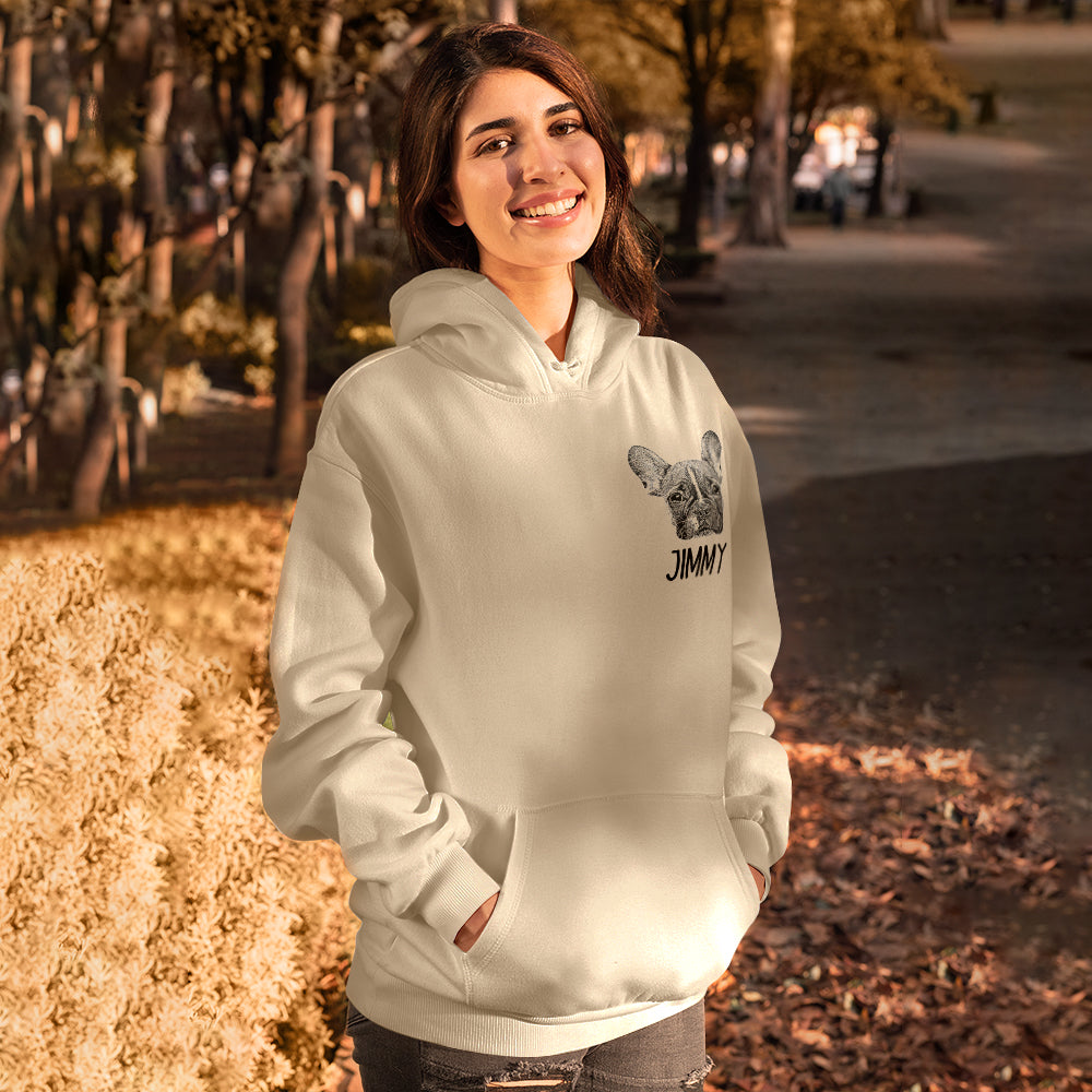 Custom Dog Portrait Sweatshirt – Personalized Gift for Dog Lovers