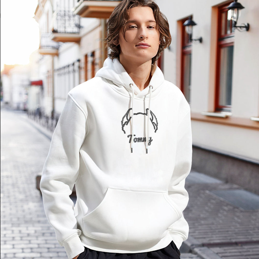 Personalized Dog Ears Sweatshirt – Custom Embroidered Hoodie Gift