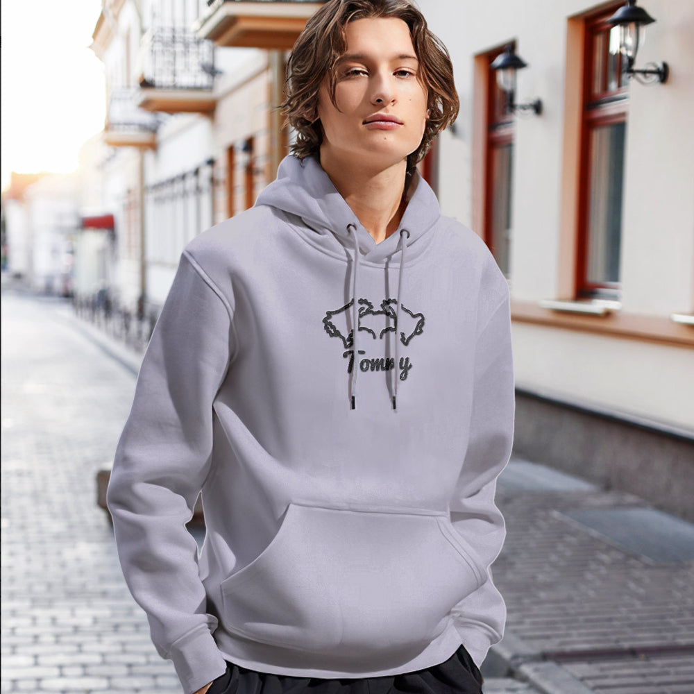 Personalized Dog Ears Sweatshirt – Custom Embroidered Hoodie Gift