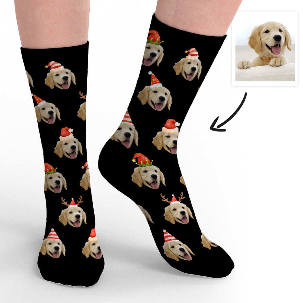 Custom  Dog Photo Socks – Personalized Gift for Men, Women & Kids