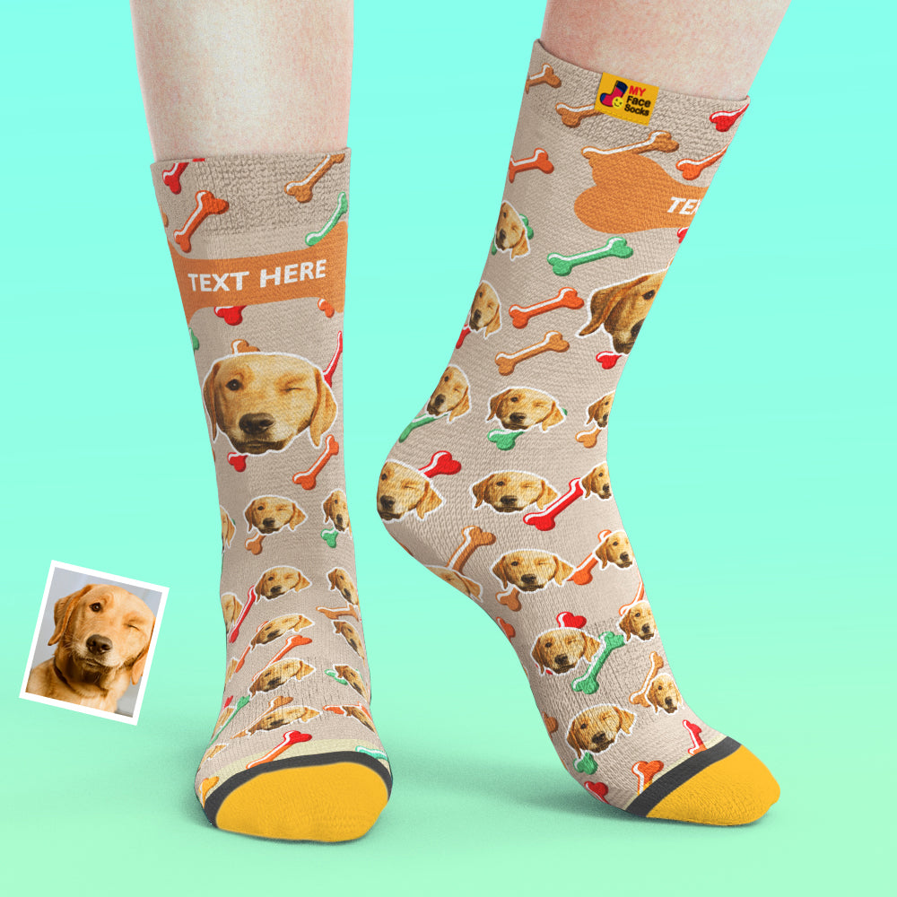 Custom Dog Face Socks – Funny Personalized Gift for Any Occasion