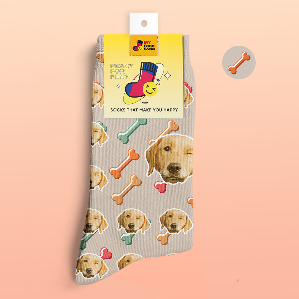 Custom Dog Face Socks – Funny Personalized Gift for Any Occasion
