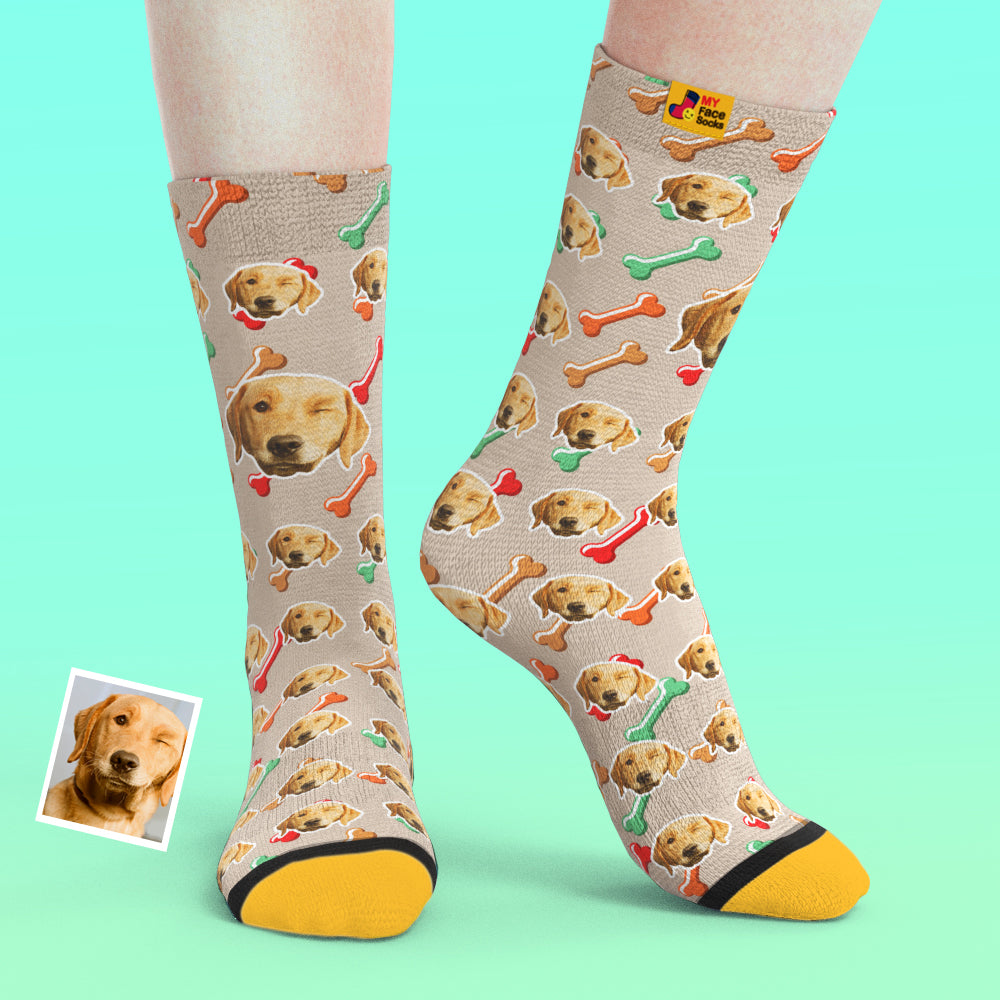 Custom Dog Face Socks – Funny Personalized Gift for Any Occasion
