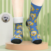 Custom Dog Face Socks – Warm & Thick Personalized Winter Gift