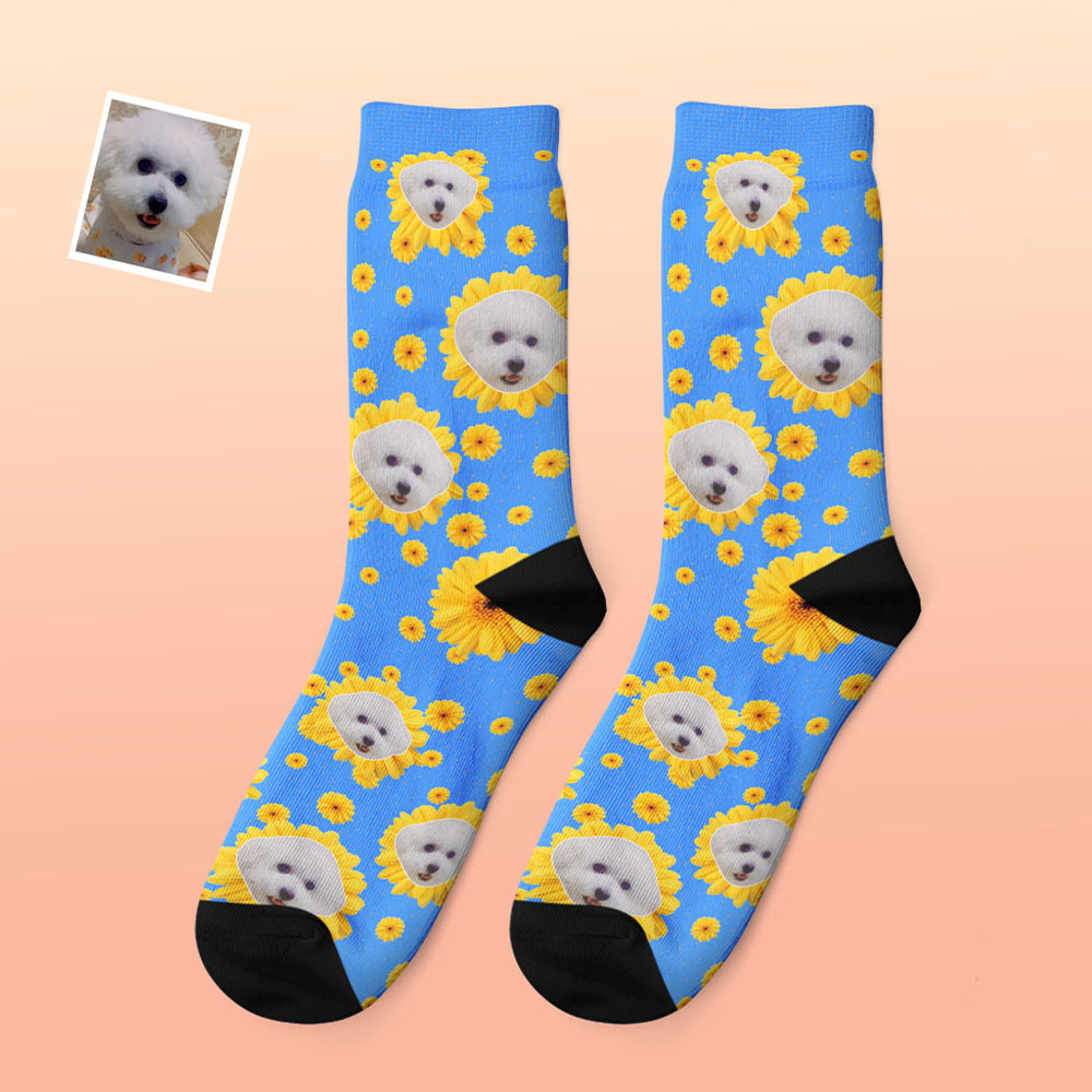 Custom Dog Face Socks – Warm & Thick Personalized Winter Gift